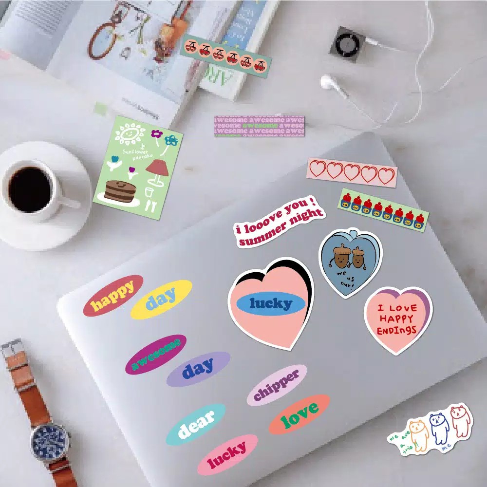 

Mazzzy Korean Ins Stickers Cute / Stiker Love Stiker HP Stiker Laptop Stiker Waterproof Stiker Bujo