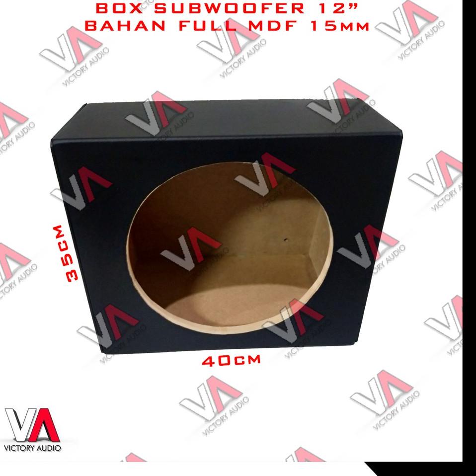 [PRODUK 8PZHS] Box Full MDF Subwoofer 12 Inch Boks Sub Audio Mobil 12Inci Tebal 15mm Warna Hitam High Quality KA8