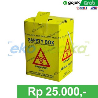 Jual Safety Box 5 Liter - Biohazard NCM Kotak Sampah Medis Produk ...