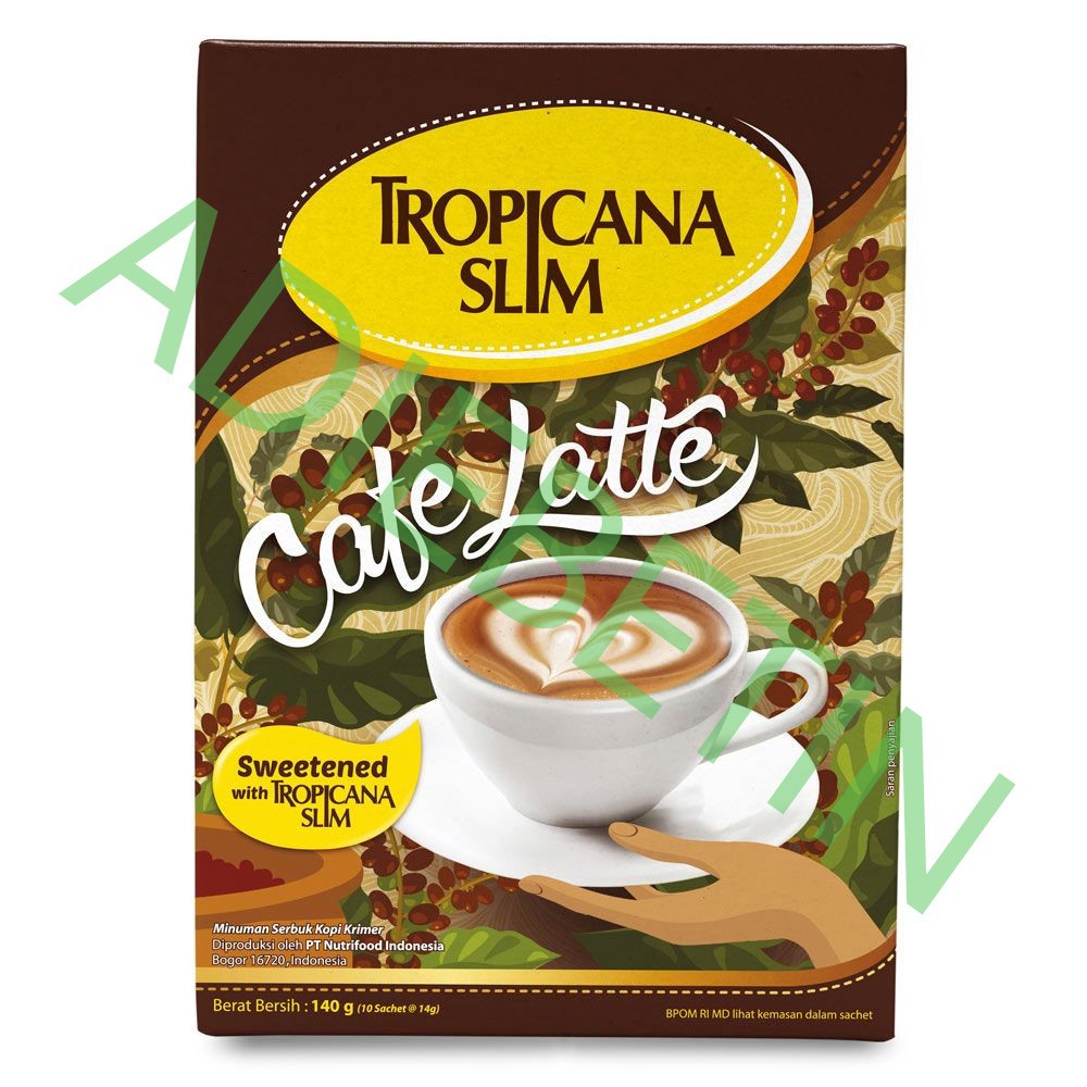 

[ ADIABETINE ] TROPICANA SLIM CAFE LATTE (10 SACHET @14gr)