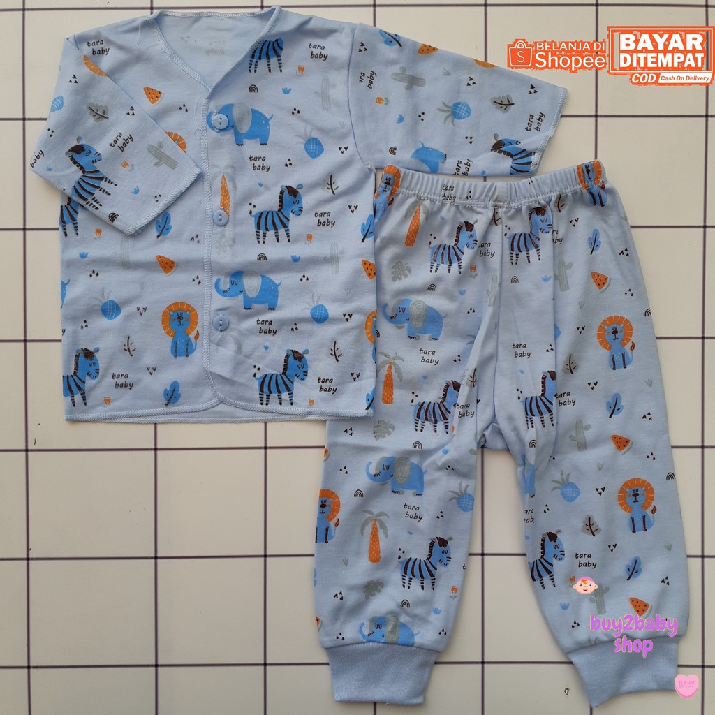 Setelan piyama panjang Tara Baby Zoo Series usia 0-3 Bulan 1 PCS