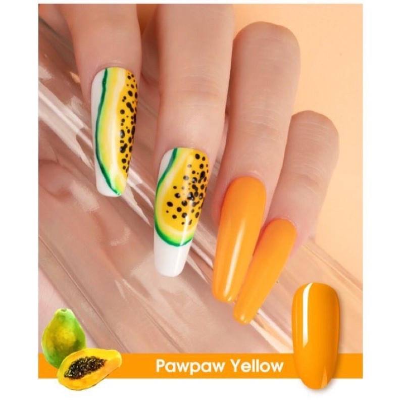 ROSALIND yellow series 7ml uv soak off gel polish / kutek gel kuning tahan 1 bulan