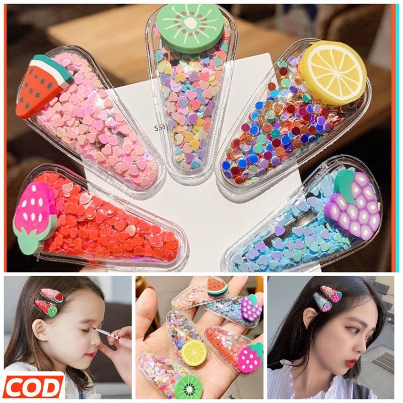 Jepit Rambut Anak Perempuan Sparkle Fruity