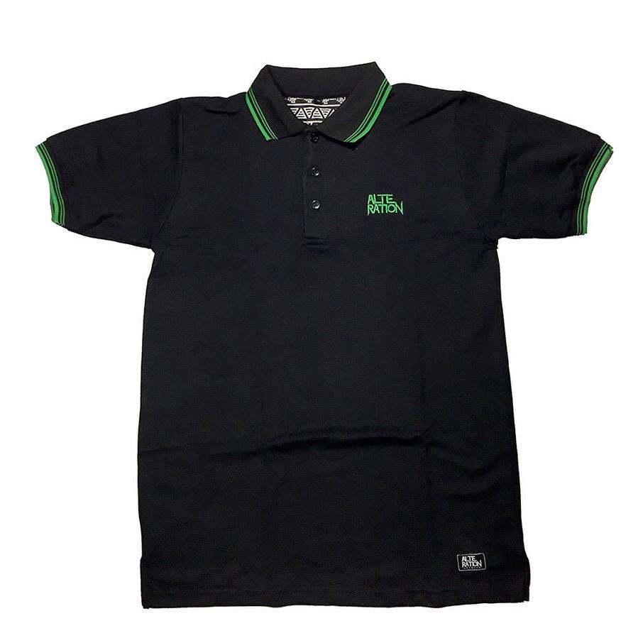 POLO SHIRT STRIPS GREEN ALTN