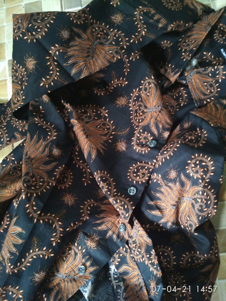 Odza Batik Lengan Panjang Pria Baju Kemeja Pria Modern Batik Katun Solo