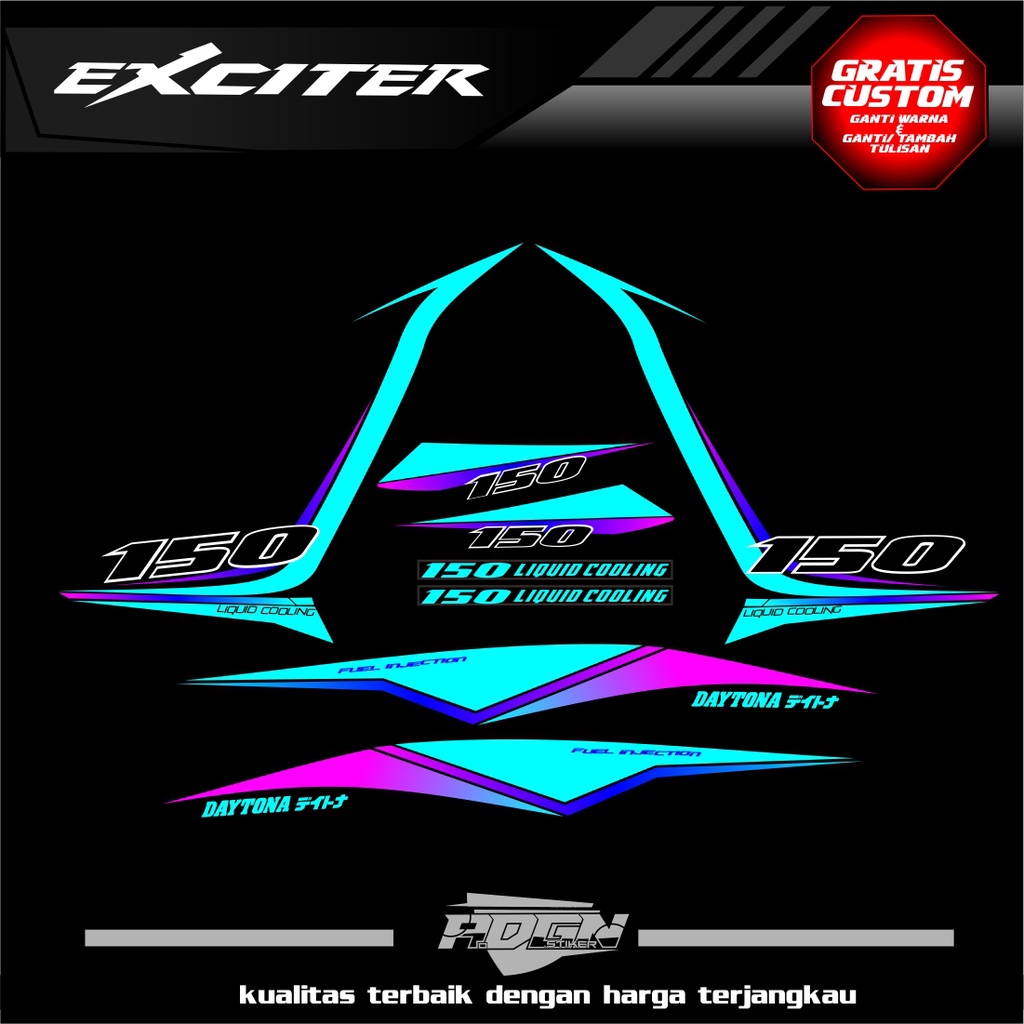 Striping Mx King Transparan model custom y15zr exciter gp