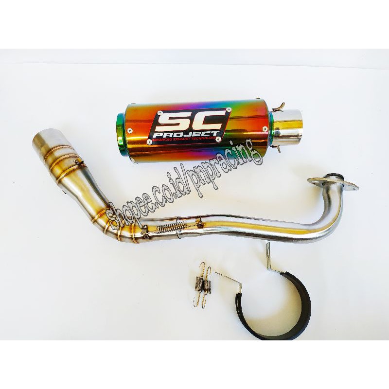 Knalpot Racing SC PROJECT NMAX AEROX LEXI PCX XMAX ADV VARIO BEAT SCOPY MIO DLL-Pelangi