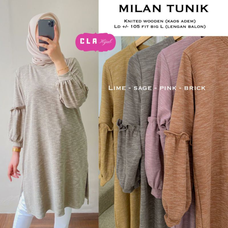 MILAN TUNIK + BERLYN TOP ori by CLA HIJAB