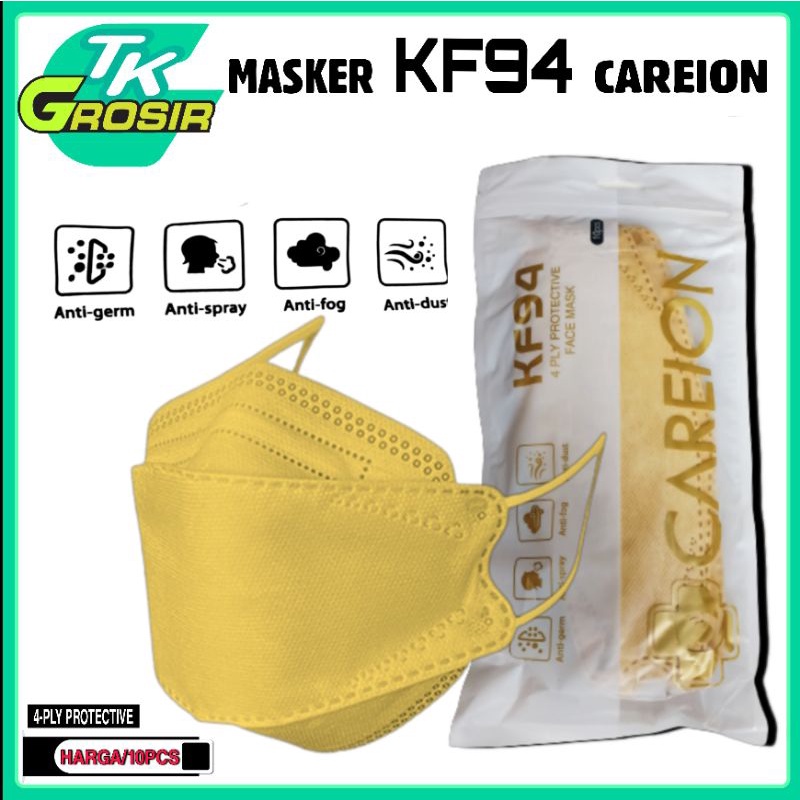 masker kn95/masker kf94 careion/masker kf94 gold/masker kf94 isi 10pcs