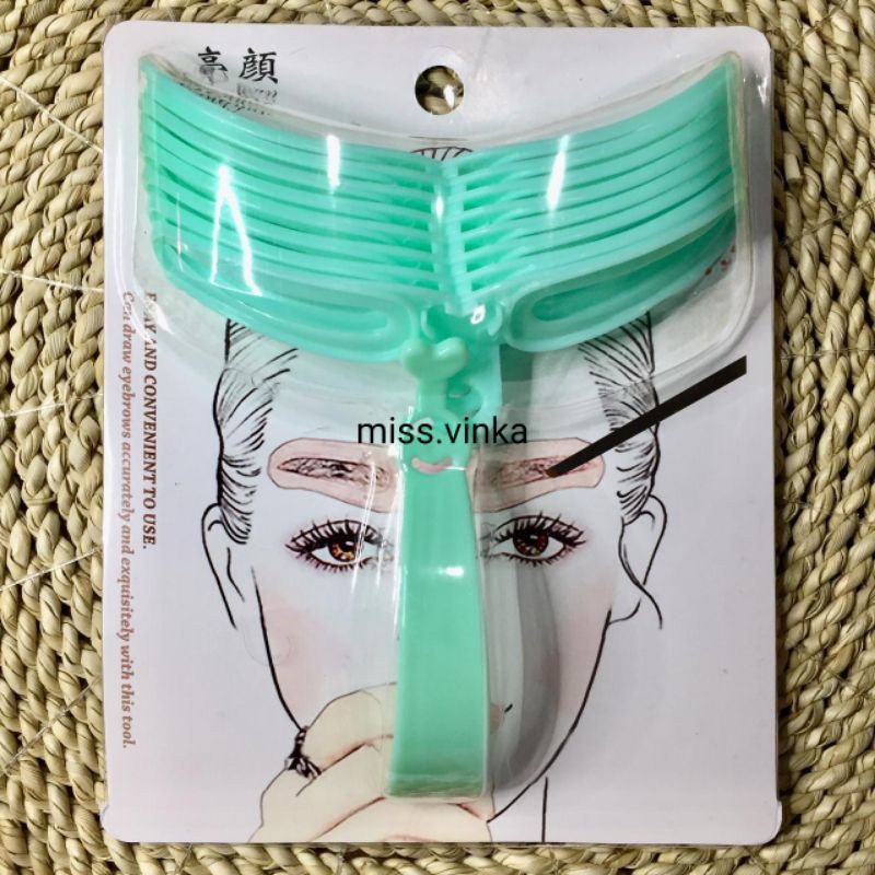 ❤Miss.Vinka❤ Cetakan Alis Gagang Praktis isi 8 model alis / Eyebrow Template