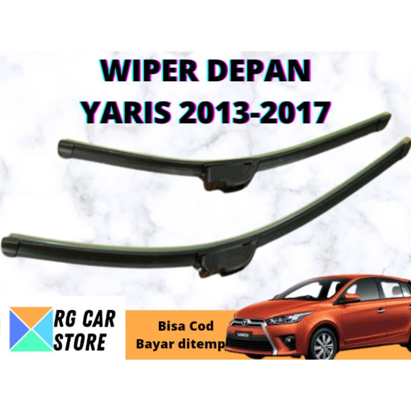 WIPER YARIS 2013-2017 FRAMELESS ISI 2PCS DIJAMIN PNP TINGGAL PASANG BERKUALITAS