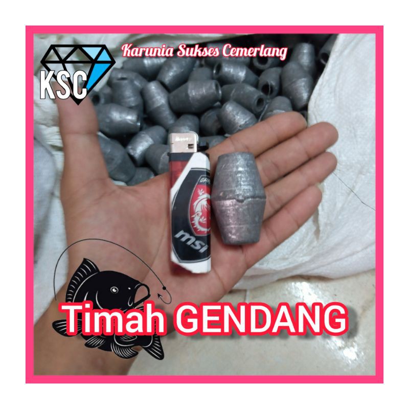 TIMAH GENDANG 1KG ISI 4 BIJI / TIMAH JARING BESAR / TIMAH PEMBERAT JARING IKAN / TIMAH BESAR