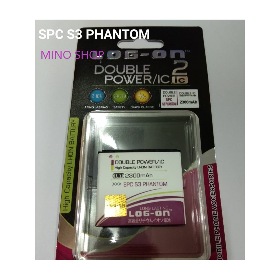 BATERAI SPC S3 PHANTOM - LOG ON DOUBLE POWER BATTERY BATRE