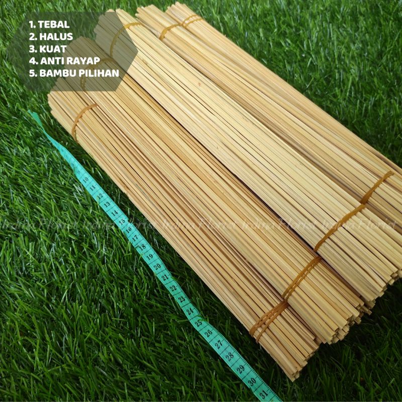 Tusuk sate / Stick Bambu Jumbo | HALUS TEBAL 30cm