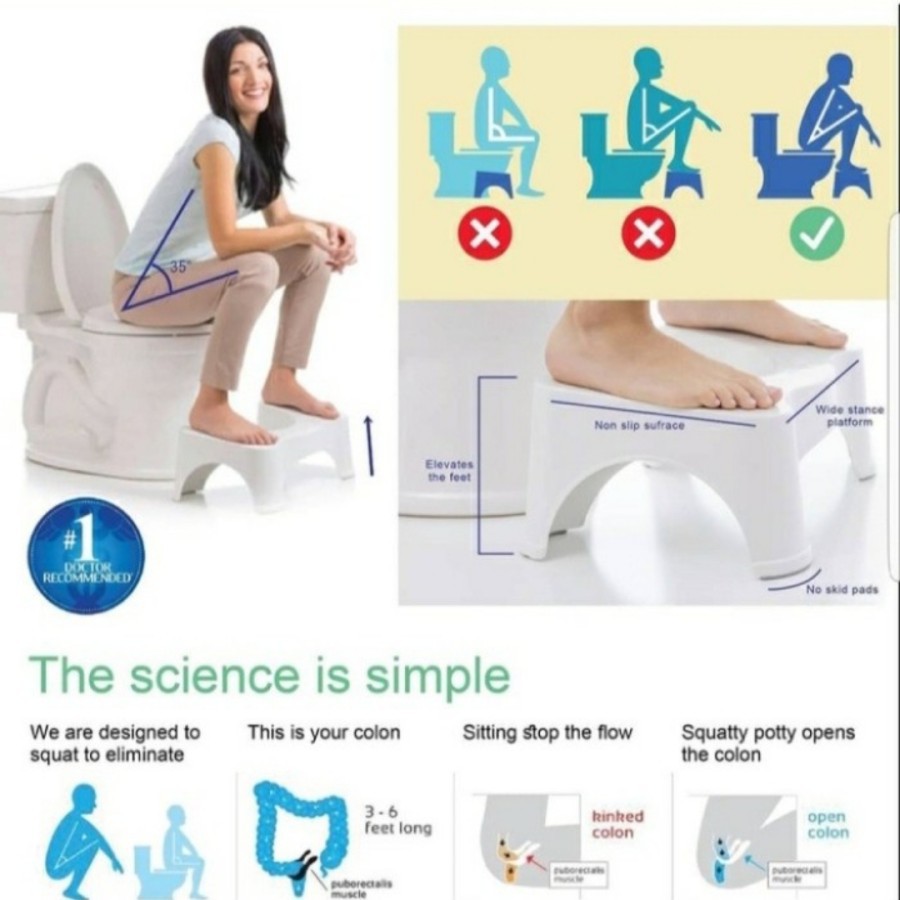 FOLDING SQUATTING STOOL PIJAKAN KAKI TOILET DUDUK buat lansia