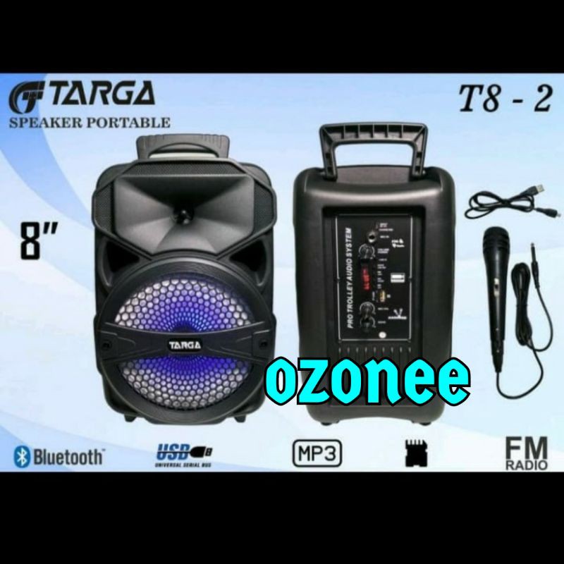 SPEAKER PORTABLE TARGA T8-2 MEETING WIRELESS TARGA T8-2 8 INCH ORI