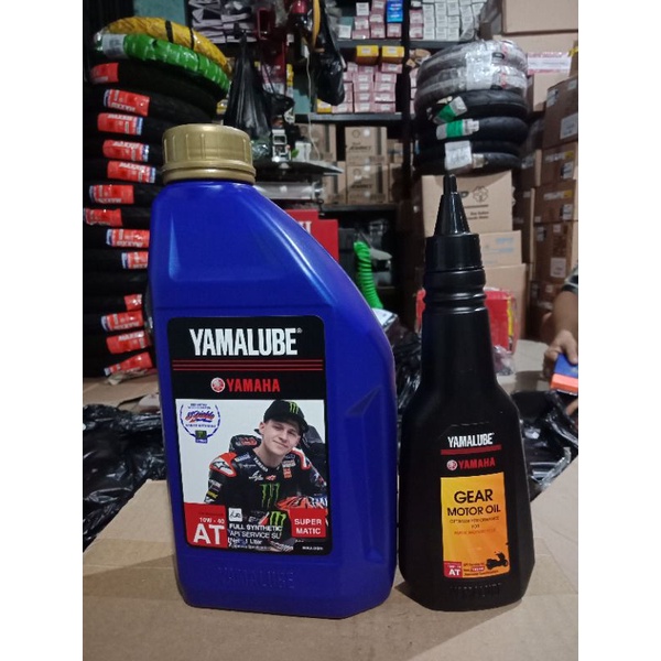 OLI YAMALUBE SUPER MATIC 10W-40 1L + OLI GEAR YAMALUBE 150 ML, 100% ORIGINAL