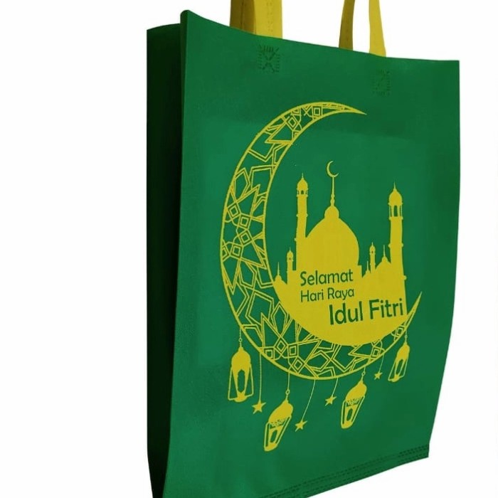 

✨ BISA COD ✨ Goodie Bag Idul Fitri / Tas Lebaran Idul Fitri - uk 25×8×36 - Hijau
