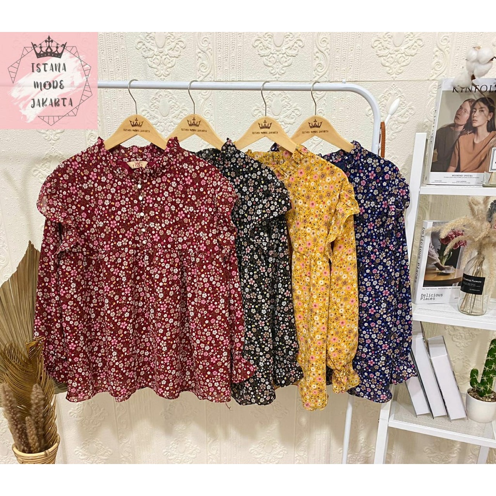ISTANA MODE JAKARTA Zira baju atasan wanita terbaru blouse korean style blouse wanita lengan panjang-7