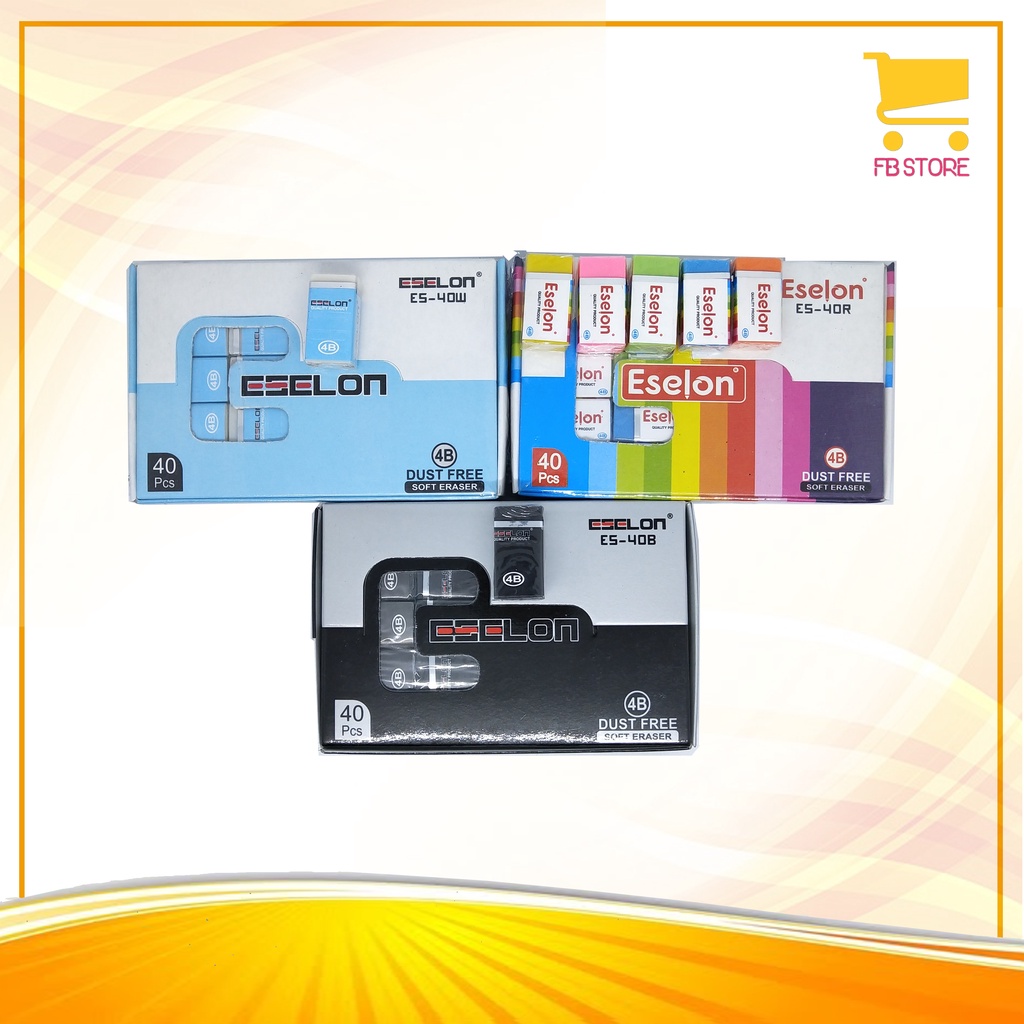 

Penghapus / Setip Eselon Kecil Dust Free Soft Eraser ES 40W/40B/40R Per Pcs