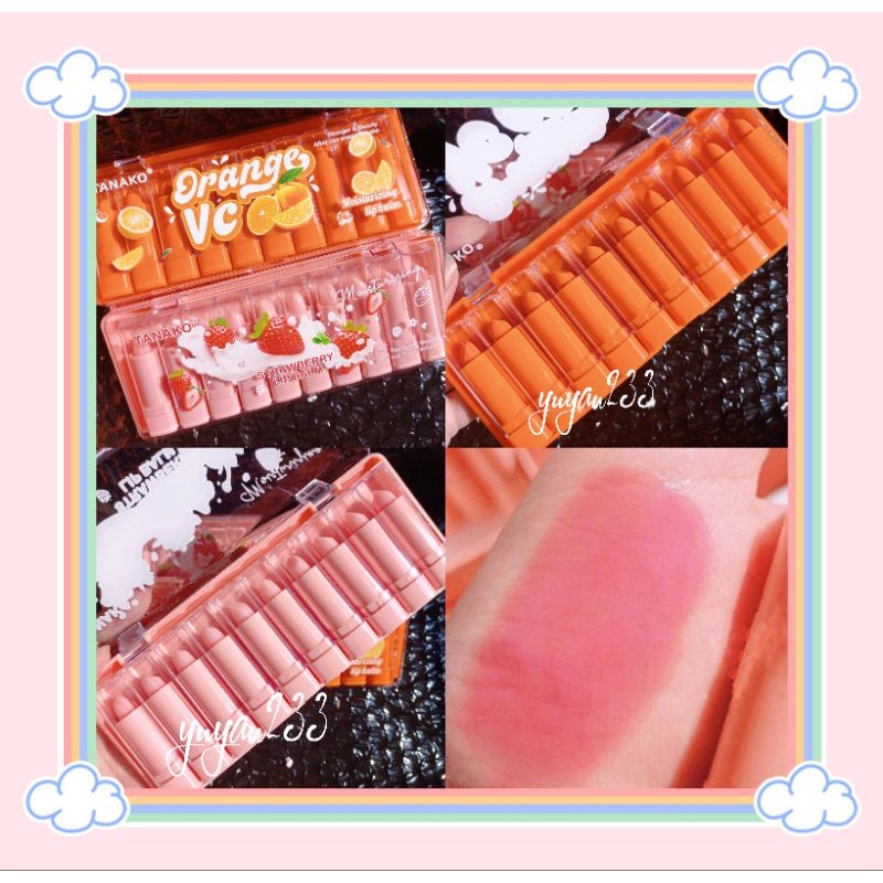 PROMO PERPACK!!!LIP BALM/LIPSTIK STRAWBERRY/ORANGE VC TANAKO HT074/HT075