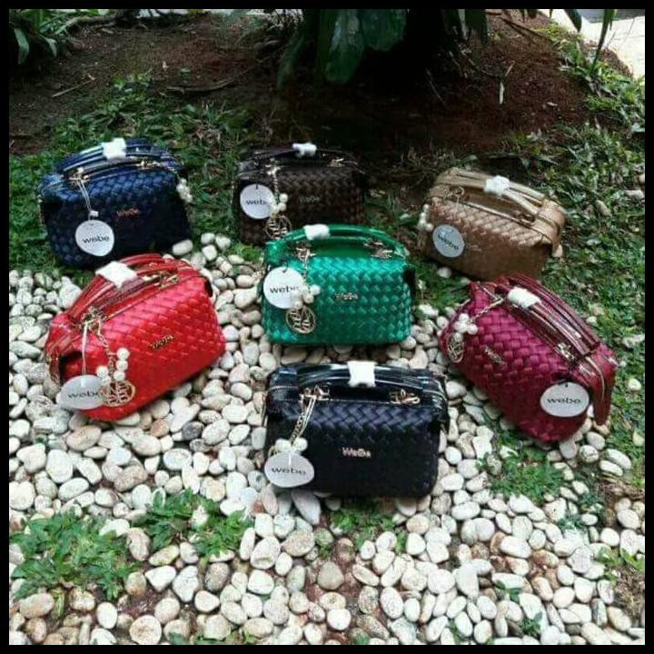 TAS TANGAN WANITA MODEL ANYAMAN BRANDED WEBE WB MODEL DOCTOR MUTIARA