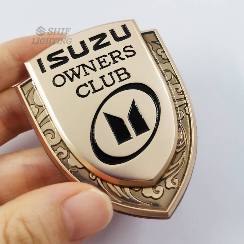 1pc Stiker Emblem Logo ISUZU OWNERS CLUB Bahan Metal Untuk Dekorasi Motor ISUZU