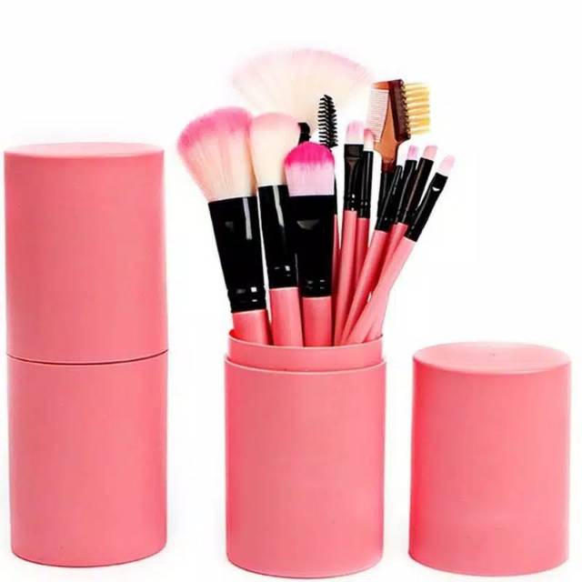 KUAS SET TABUNG MAKE UP 12 IN 1/SET BRUSH MAKE UP