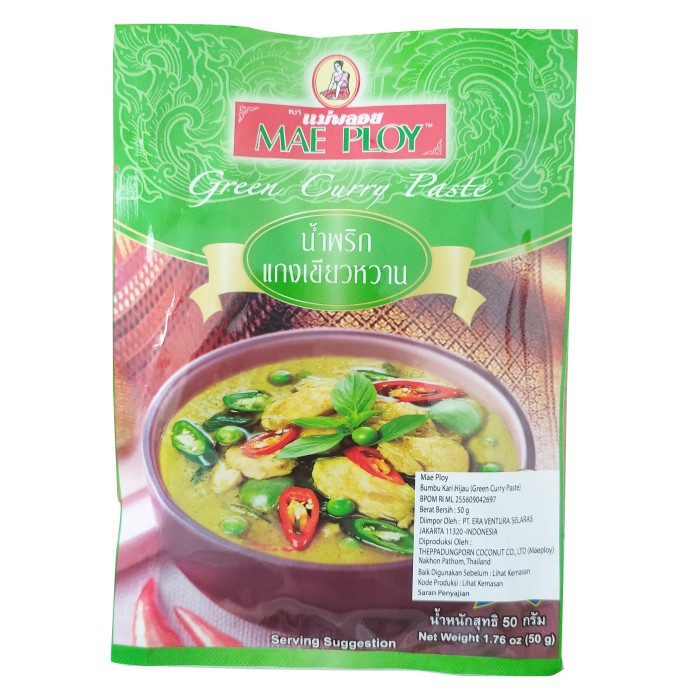 MAE PLOY GREEN CURRY PASTE 50 GR - KARI PASTA HIJAU IMPORT HALAL