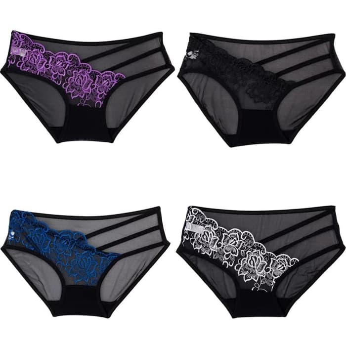 Celana Dalam wanita lace renda CD sexy brokat transparan C251
