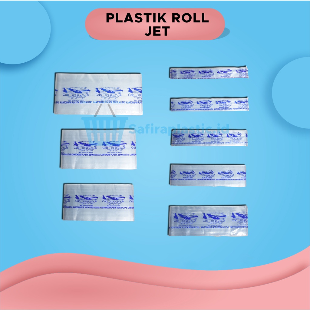 (Lebar 12cm) Plastik PP Bening Roll Jet