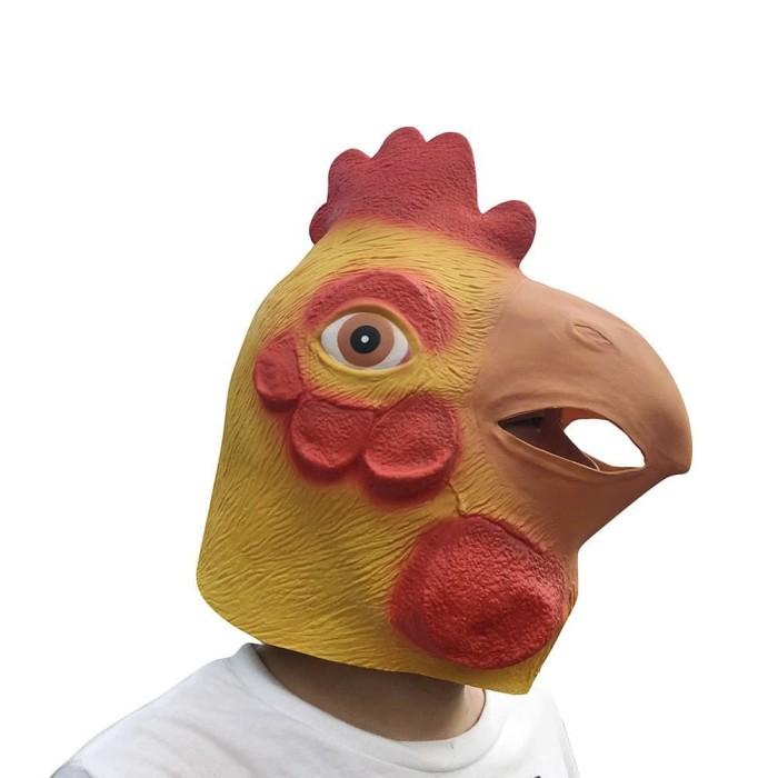 Maska/ Topeng Ayam Jago Rooster Hen Cock Burung Bahan Latex Halloween