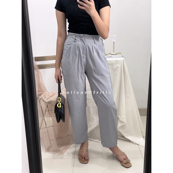 REYNA Celana Panjang Wanita / Kulot Korea Casual / Loose Pants P5