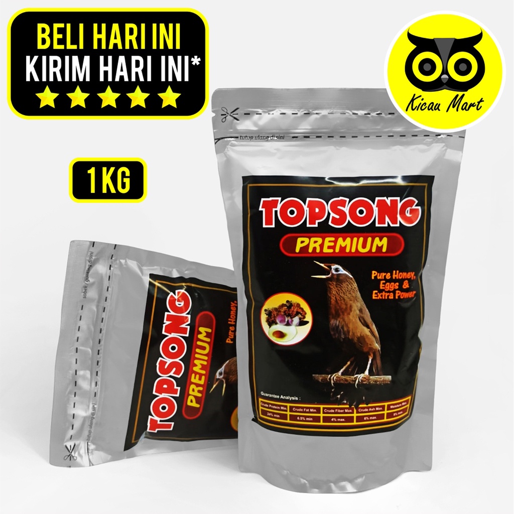 TOPSONG PREMIUM HIGH PROTEIN VOER PUR PAKAN BURUNG WAMBI HWA MEI HWAMEI MURAI CUCAK IJO TOP SONG TPSPR