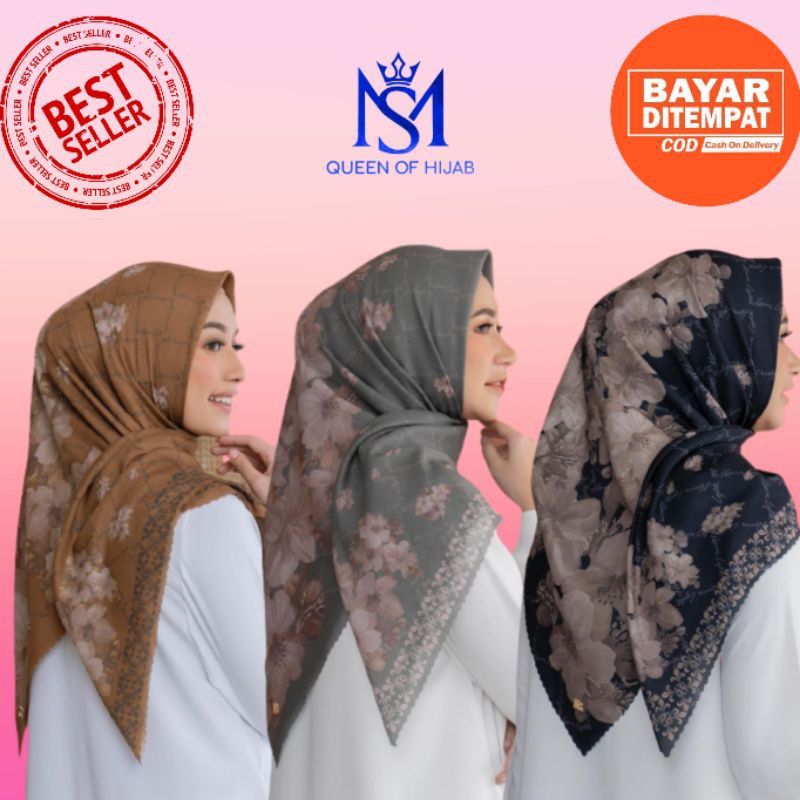 HIJAB VOAL Scarf Segi Empat Motip Lasercut Printing Premium / Hijab Voal Motif Krudung voal lasercut super Terbaru /Jilbab Segi Empat Motif Shofa jilbab instan krudung sport
