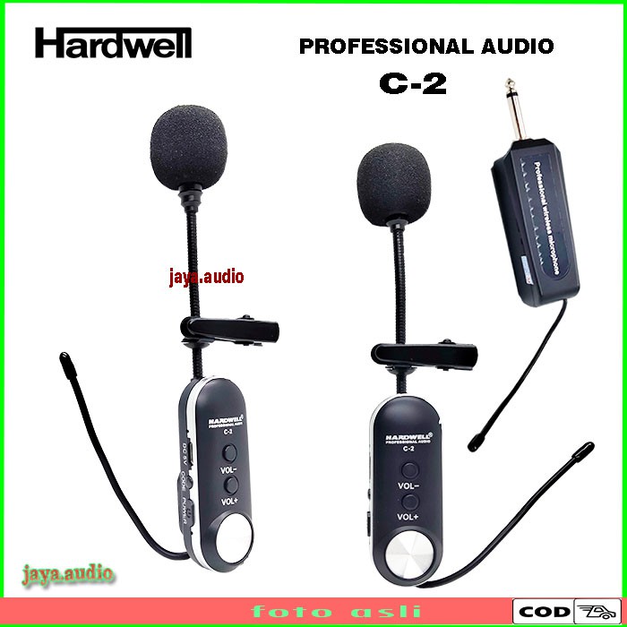 Mic Cip On HARDWELL C2 Micropophone Wireless Mik Jepit HARDWELL C-2