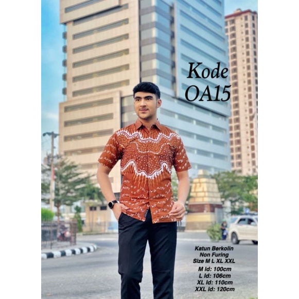 BATIK KODE OA15 & OA16 | LONTARA | Kemeja Batik Pria By BATIK LANANG - Batik Khas Makassar