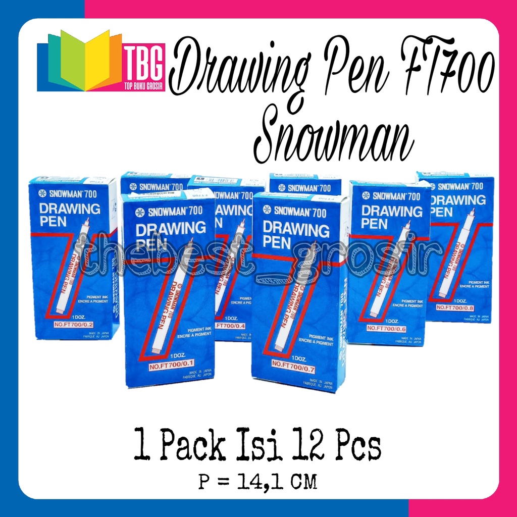 

1 PCS DRAWING PEN FT700 SNOWMAN / BOLPEN GAMBAR