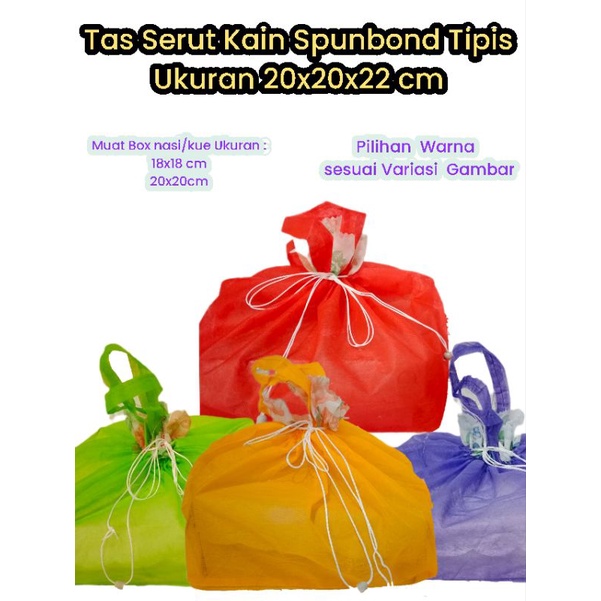 

12 pcs Tas Hajatan Serut tipis 20x20x22 cm Goodie bag box souvenir murah