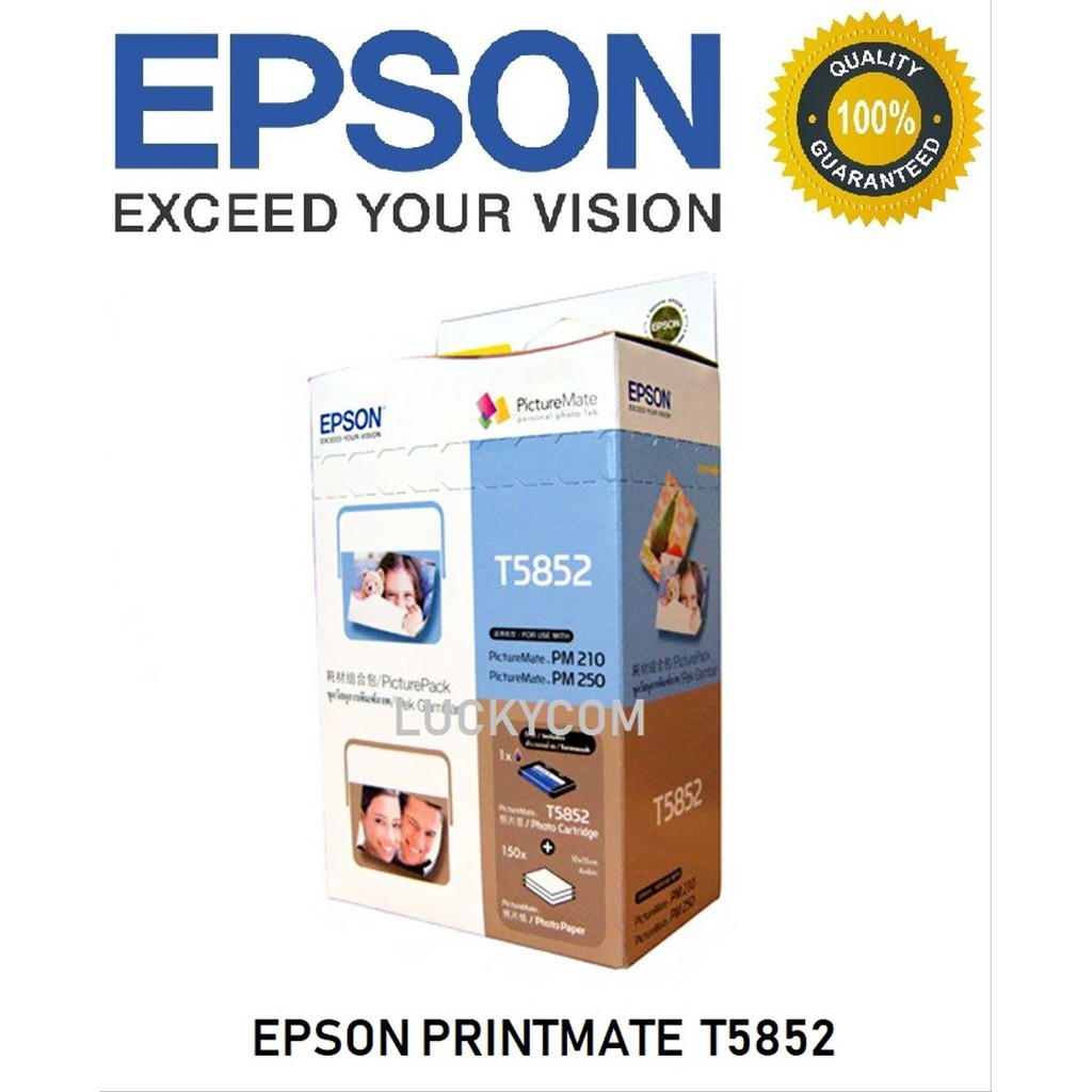 Epson PicturePack T5852 - PictureMate Ink Cartridge & Photo paper ORIGINAL