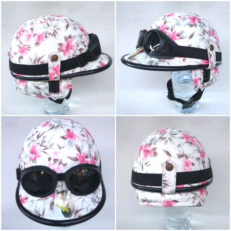 helm topi klasik helm Nazi Retro Classic helm vespa helm kulit helm Jerman helm klasik