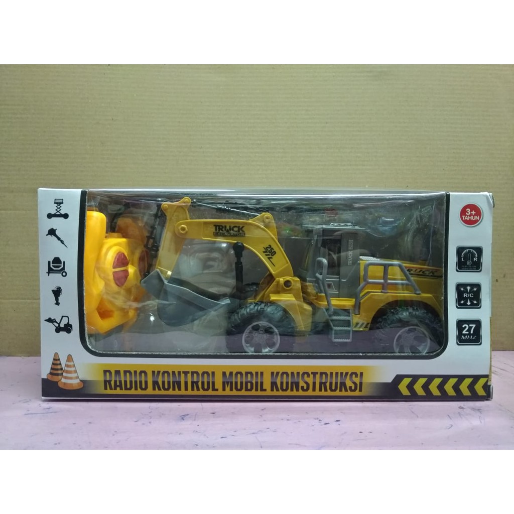 Mainan remote control radio mobil truk konstruksi beko construction truck murah