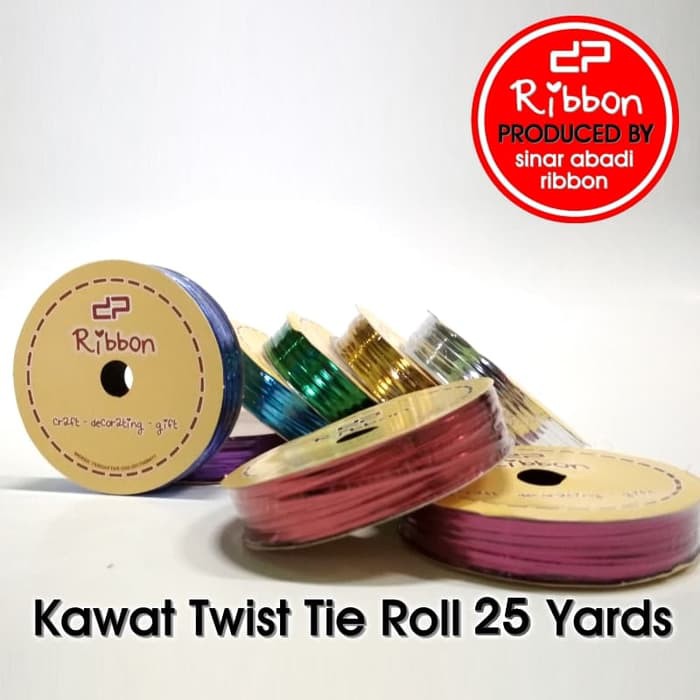 

Twist Tie ROLL 25yards Kawat Souvenir,Lolipop,Bingkisan,Roti, Pengikat - Fuchsia