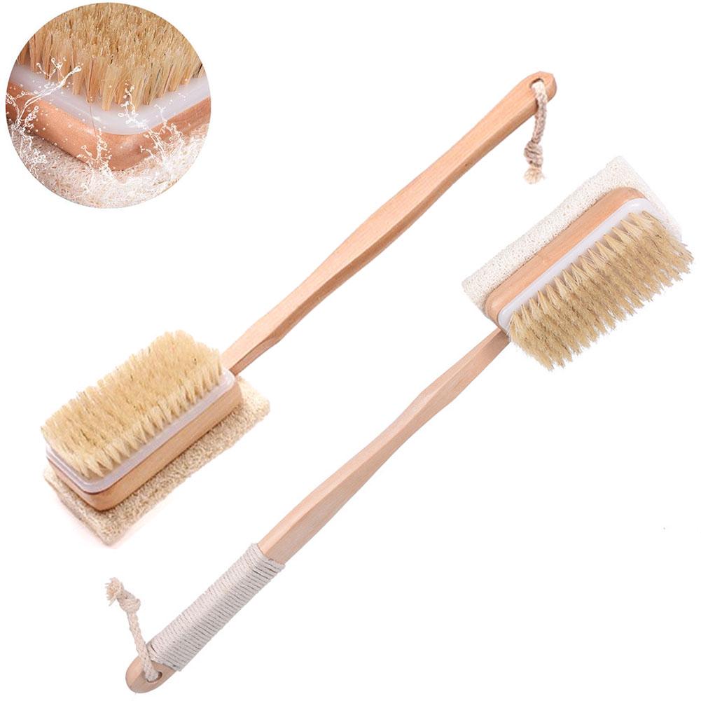 Handheld Massage Spa Ergonomic Long Handle Exfoliating Soft Hair Body Cleaning Bath Brush Shopee Indonesia