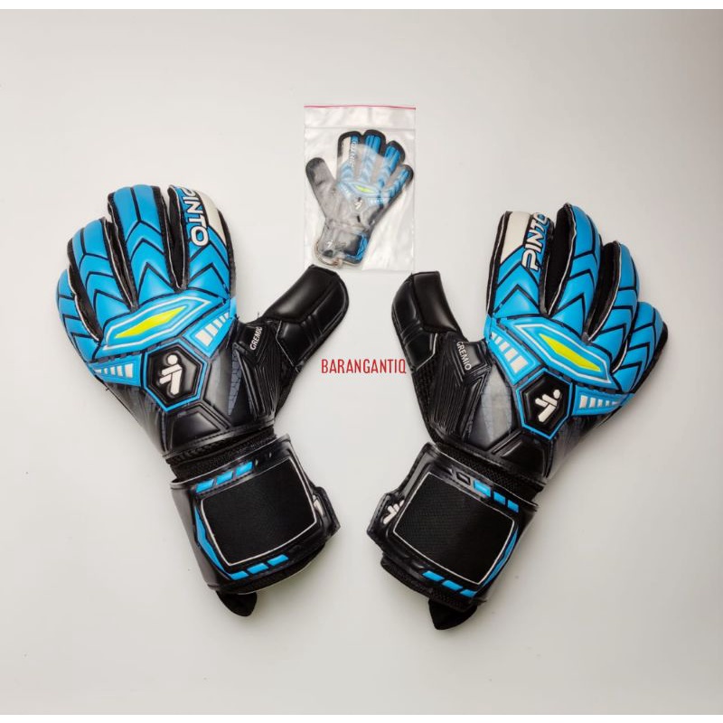 BONUS SABLON NAMA SARUNG TANGAN KIPER PINTO GREMIO BIRU /sarung tangan kiper pria dewasa /sarung tan