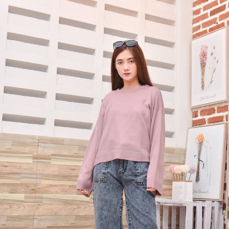 OVERSIZE YURA KNITE SWEATER WANITA TERMURAH KEKINIAN'