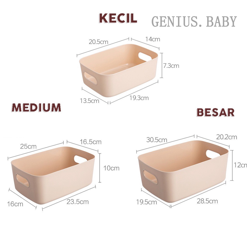 Genius Bala Storage Box / Box penyimpanan / Keranjang plastik Serbaguna Kapasitas Besar / Tempat Penyimpanan Mutifungsi