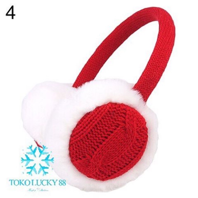 IMPORT Earmuff Rajut Ear warmer wool Earplug Penghangat Kuping Telinga anti dingin bising