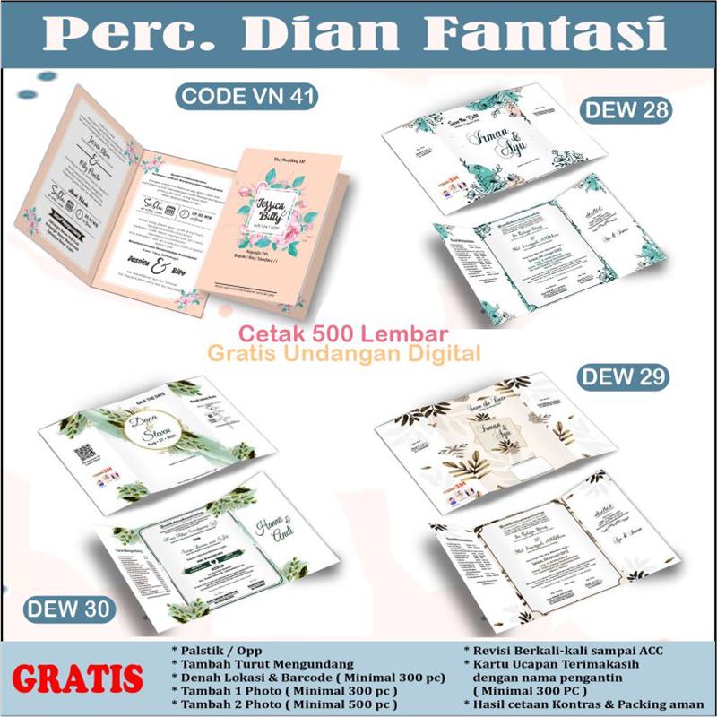 Jual Surat Undangan Pernikahan Cantik, Elegan, Simpel, Vintage | Shopee