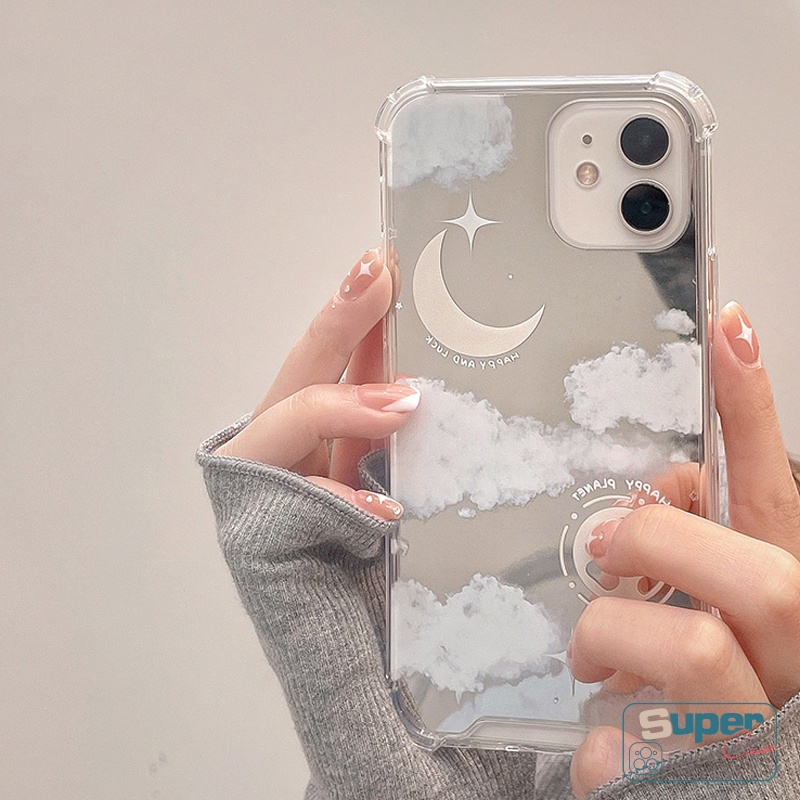Soft Case Tpu Motif Langit Berbintang Untuk iPhone 11 12 13 Pro Max 7Plus 8Plus X XR XS Max SE 2020